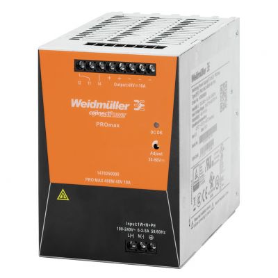 WEIDMULLER PRO MAX 480W 24V 20A Zasilanie, 480 W, 20 A przy 60 °C 1478140000 /1szt./ (1478140000)